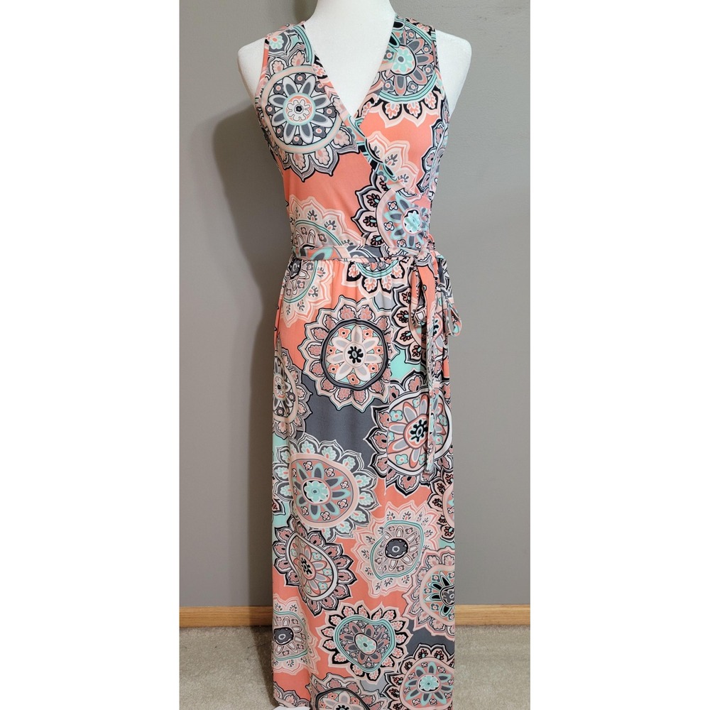 Zattcas Jersey Maxi Dress with Tie Waist